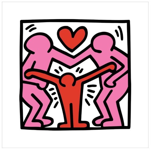 Family keith haring 50x50 - family,