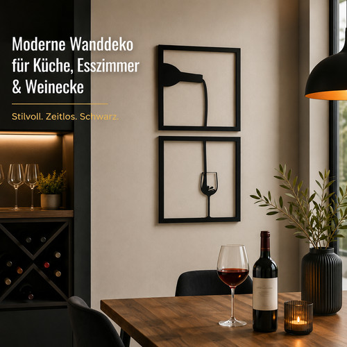 Wandbild wein 2er set 36x74 - wandbild,