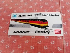 Zuglaufschild aus PVC, Eisenbahn Sonderereignis DR+DB 26.5.1990  Inbetriebnahme