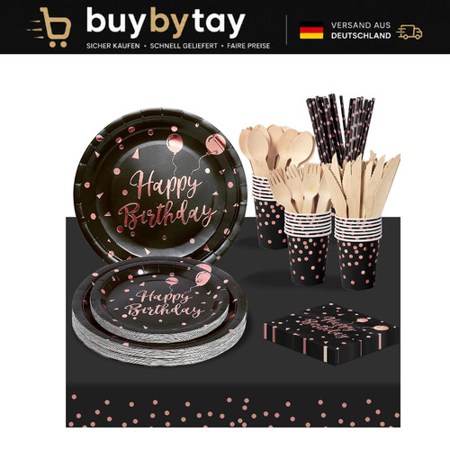 Partygeschirr set 193 teile - partygeschirr,