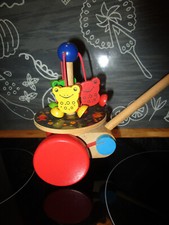 Lauflernhilfe Schiebestange Schiebetier Schiebespielzeug Holzspiezeug