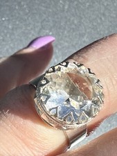 Bergkristall 830er Silber Ring