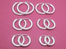 2 Stück einfache Creolen 925