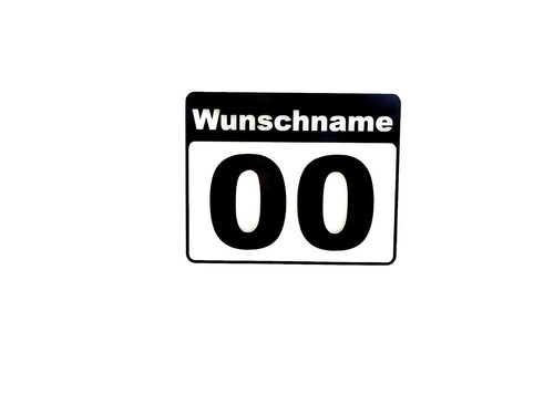 Startnummer mit wunschname - mit,