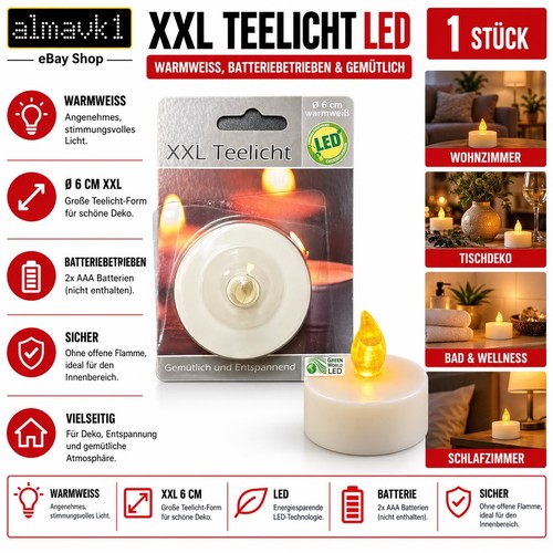 Xxl led teelicht cm - xxl,