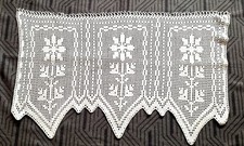 schöne  Häkelgardine  Handarbeit** Filet Spitze  100cm x 58cm....