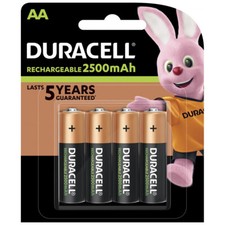 kQ Duracell Akku Recharge Ultra Mignon AA HR6 NiMH 1.2V 2500 mAh 4er Blister