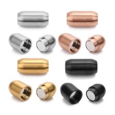 hochwertiger Edelstahl Magnet Verschluss matt oval Schmuckverschluss Armband