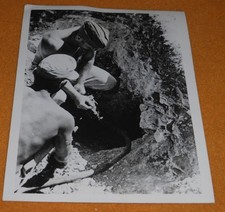 Festung Krim Ukraine Foto 2.WK 1943 Landser mit Pressluftbohrer Drucklufthammer