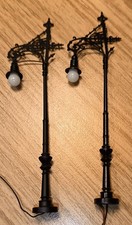 Viessmann 6393 2 x Bahnhofsleuchte Leuchte Lampe Spur HO 1:87 vintage