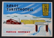 Altes Etikett HOTEL ROROS