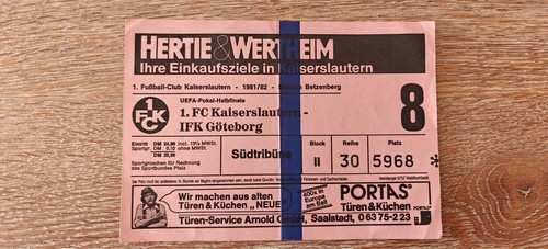 Ticket 1979 kaiserslautern - 1979, fc