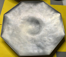 Alte Schale 32x4cm gestempelt Zeppelin Luftschiff aus Aluminium Schrott 30erJ