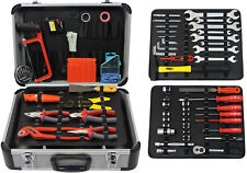 FAMEX 731-60 Alu Werkzeugkoffer gefüllt mit Werkzeug Set - Werkzeugkiste befüllt