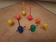 Ueltje Knulli Bulli Figuren * 8 Stk. * 70er Jahre * Oesenfigur *