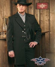 Schwarzer Gehrock "Wyatt" Old