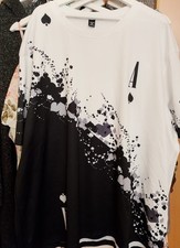 Für große Größen,Herren   2 Teiler weiss schwarz Gr.6 XL