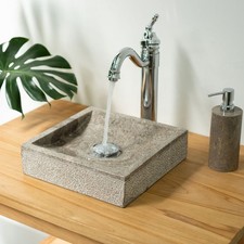 30 cm Stein-Waschbecken aus