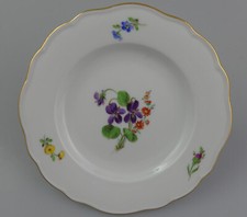 ⚔ Meissen ø16 cm Teller bunte Blume 2, mitte  1. Wahl Knaufzeit vor 1924 - 15265
