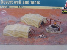 Militär Zelte, Brunnen u. Feuerstelle  - Italeri  Bausatz  1:72 -  6148   #E 