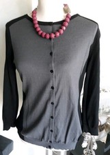 Schwarz graue leichte Strickjacke H&M Gr. M/L