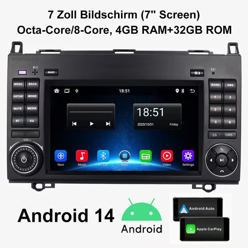 Autoradio carplay für - 7",