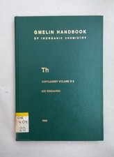 Gmelin Handbook of Inorganic Chemistry. System Number 44: Th Thorium. Supplement