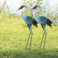 2er Set Metall Deko Vogel