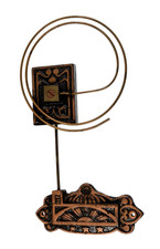 Alte Gongfeder mit Halter f