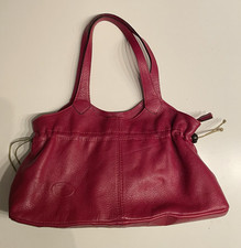 Leder Tasche von Borse In Pelle Rot Genuine Leather, Hochwertige Made in Italy
