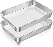 Backblech, Haware Edelstahl Rechteckig Auflaufform Fettpfanne Ofenform Backofen 