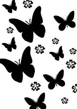 Schmetterlinge  10 Stück &10 Stück Blumen Aufkleber Autoaufkleber 