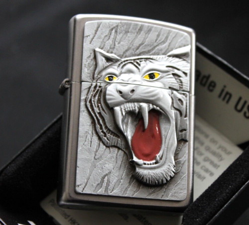 Zippo lighter tiger head - zippo,