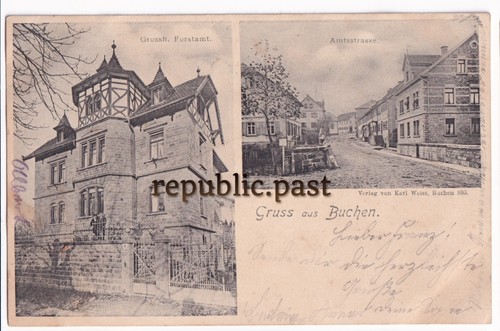 Postkarte gruss aus buchen - aus,