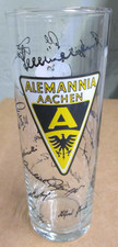 Kölsch Glas - ALEMANNIA AACHEN - DEGRAA - 1960er Jahre - AUTOGRAMME !!!!