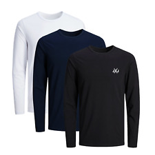 Jack & Jones Herren Langarmshirt RISE INFINITY 3er Pack O-Neck T-Shirt 3-Pack