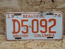 NUMMERNSCHILD KANADA 1974