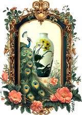 Prof. MAX LAEUGER Kunsttöpferei KANDERN MLK Schlickermalerei Jugendstilvase 19CM