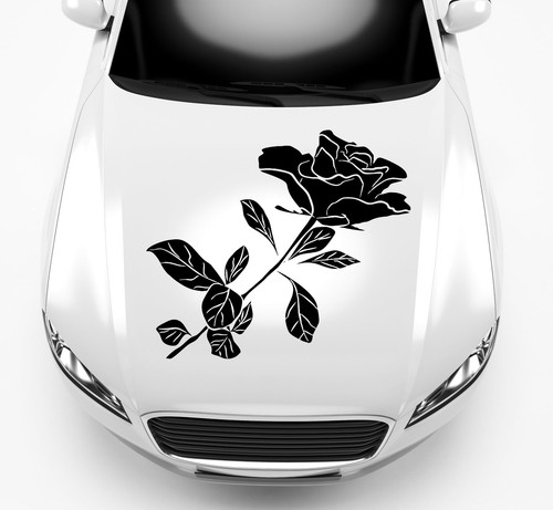 Autoaufkleber schwarze rose - schwarze,