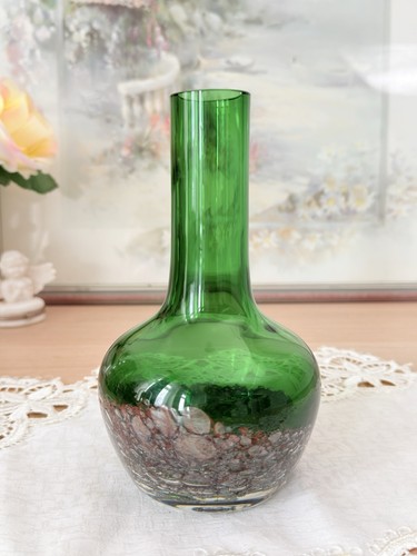 Vintage glasvase grün design - glasvase,