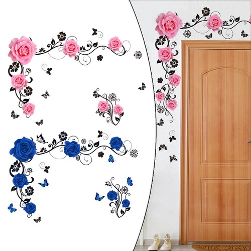 Romantische blumen wandtattoo - blumen,