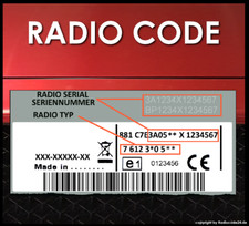 RADIO CODE passend für Travelpilot EX FX NX 132 170 256 HS MCA NX HSRNS LSRNS