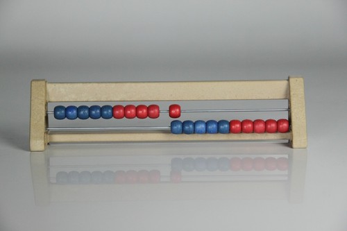 Rechenrahmen blau rot - 20`er,