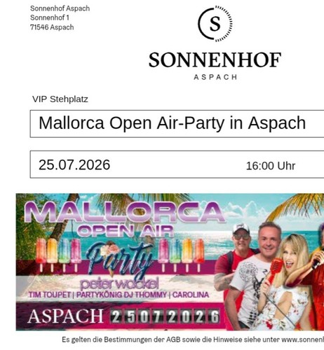 Vip ticket mallorca - vip,