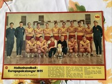 Mannschaftsfoto DDR Handball Männer ASK Frankfurt/O. 1975 Europapokalsieger Gebr