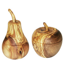 Dosenset aus Olivenholz