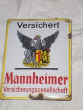 MANNHEIMER Versicherungsgesellschaft - altes Emailschild