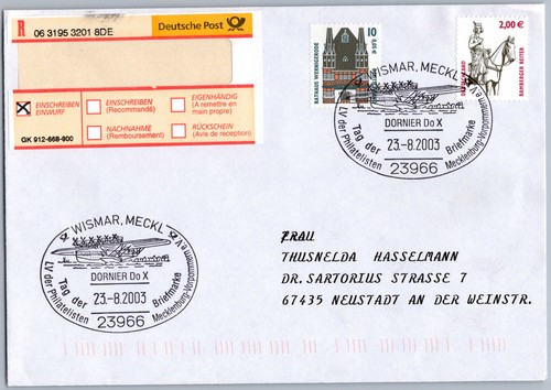 Brief sst tag der briefmarke - r-brief,