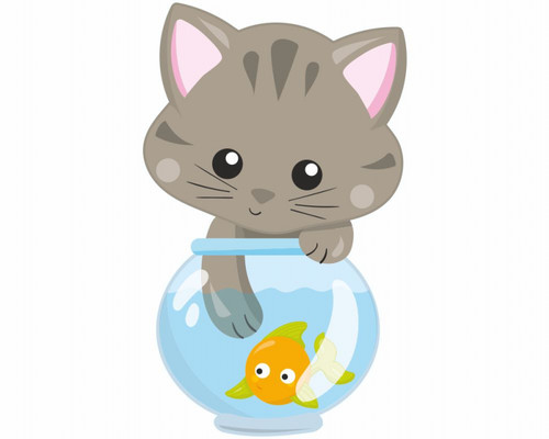 Samunshi katze fängt fisch - samunshi,