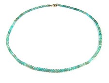 Schöne Halskette aus dem Edelstein Apatit in facettierter Radform 925er Silber